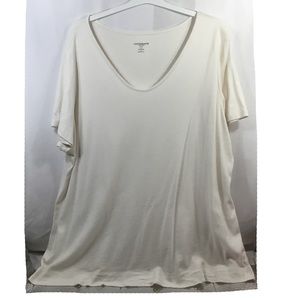 Liz Claiborne Stretchy Cotton SS Dressy Tee